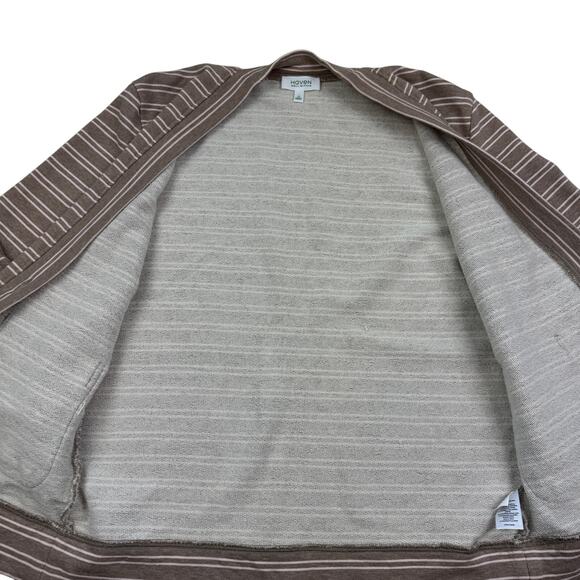 Haven Well Within Minimalist Striped Cotton Button Front Cardigan Women's SZ XS - Picture 3 of 5